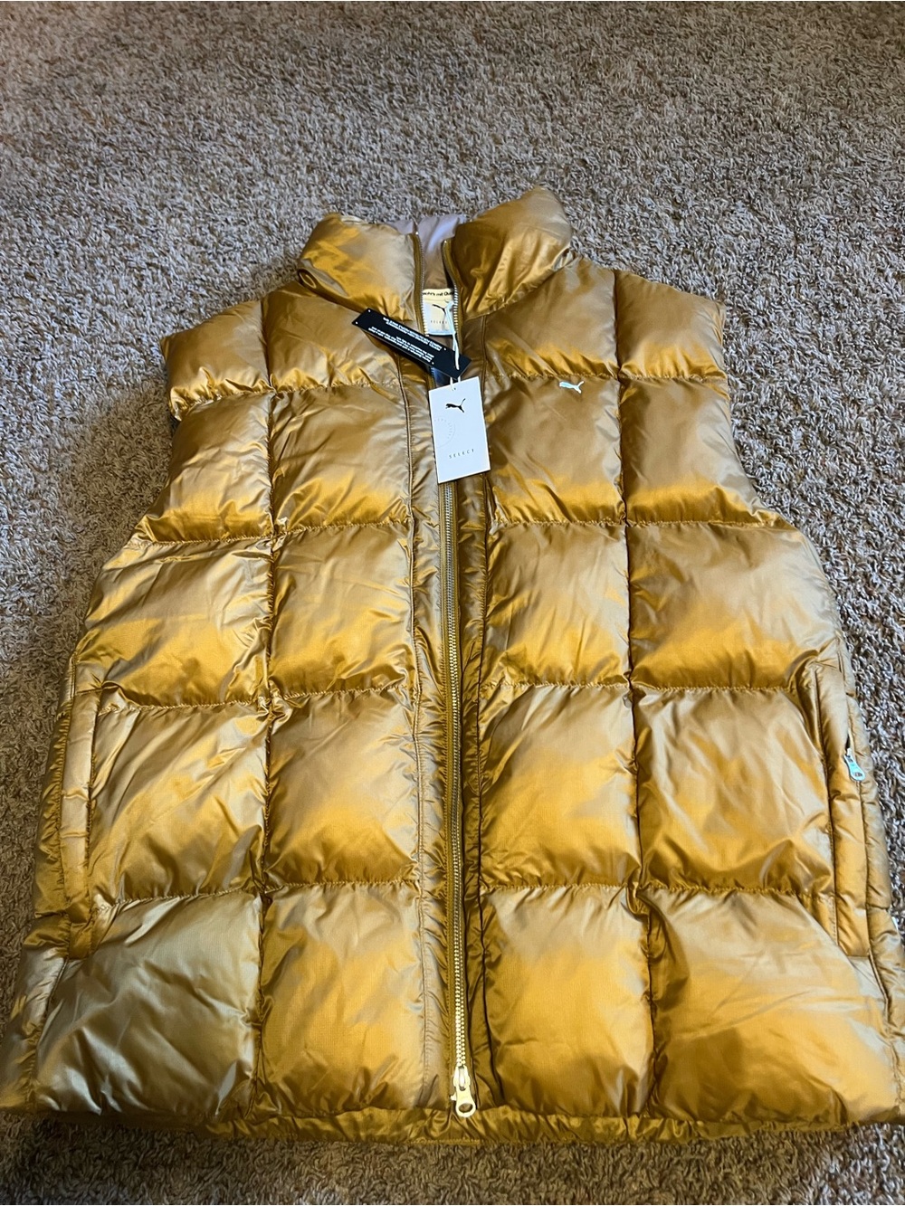 Men’s puma MMQ puffer vest (632295 69) size large